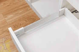 AXIS PRO комплект шухляди зі скляними боковинами L-450 мм H120 білий PB-AXISPRO-GLASS-KPL450B1. Фото 3