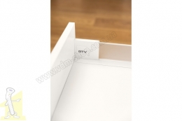 AXIS PRO комплект шухляди зі скляними боковинами L-450 мм H120 білий PB-AXISPRO-GLASS-KPL450B1. Фото 2