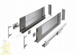 AXIS PRO комплект шухл.зі скляними боковинами L-450 мм H168 антрацит PB-AXISPRO-GLASS-KPL450C