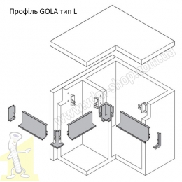 Профіль GOLA L сатин браш - 2,10м. Фото 3