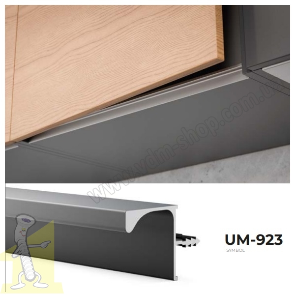 Ручка профіль UM-923 D-3000 A12 чорна. Фото 3