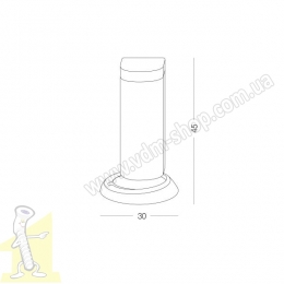 Стопор магнітний самоклейкий для дверей M-136 у кольорі WHITE білий. Фото 3