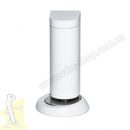 Стопор магнітний самоклейкий для дверей M-136 у кольорі WHITE білий