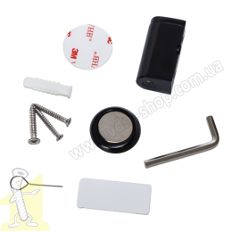 Стопор магнітний самоклейкий для дверей M-136 чорний. Фото 2