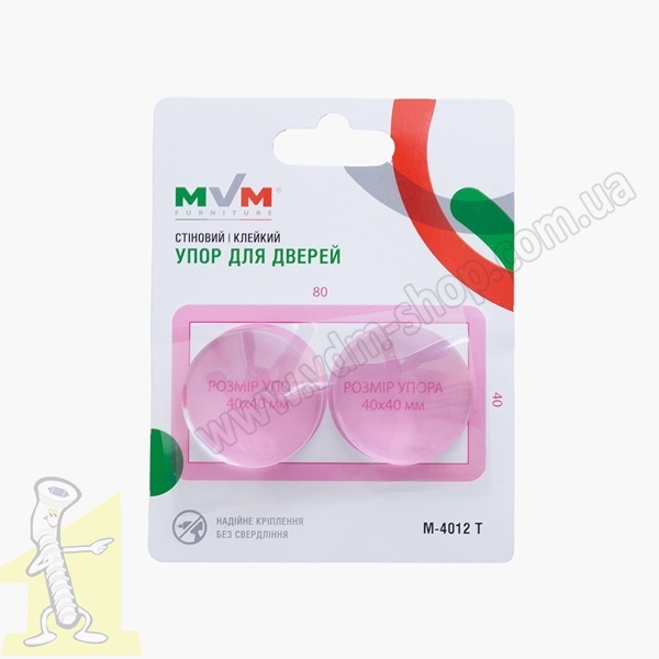 Відбійник упор клейкий для дверей М-4012 у кольорі T прозорий