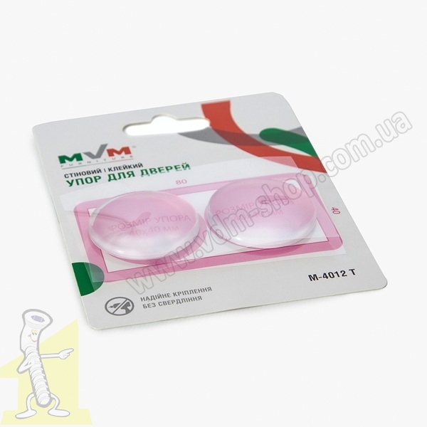 Відбійник упор клейкий для дверей М-4012 у кольорі T прозорий. Фото 2