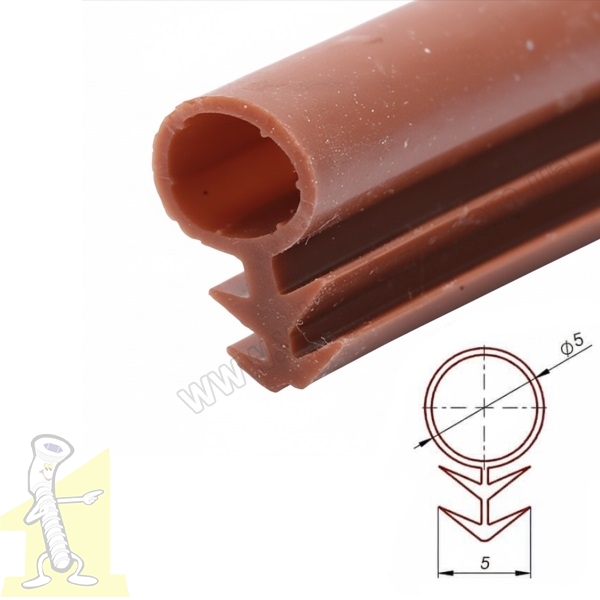 Ущільнювач силіконовий SiO Strip Ø 5 мм коричневий