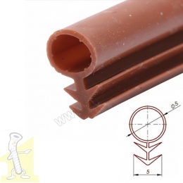 Ущільнювач силіконовий SiO Strip Ø 5 мм коричневий