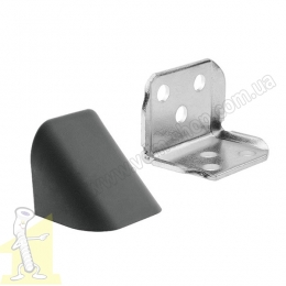 Кутник Z-02 MAX меблевий метал+пластик, графіт