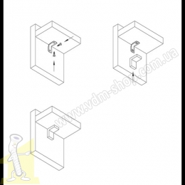 Кутник Z-03 меблевий метал+пластик, графіт. Фото 3