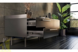 Ручка меблева GTV NYXA C=192 мм, світлий графіт UZ-NYXA-192-25. Фото 2