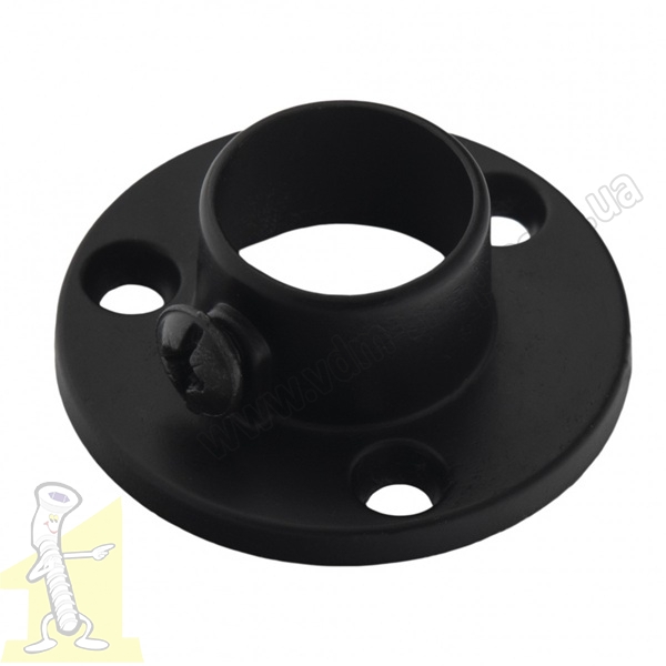 Фланець труби релінгової D-16  R-11M/16 СТАЛЬНИЙ Матовий Чорний