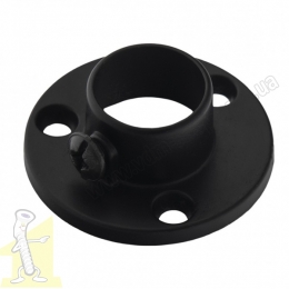 Фланець труби релінгової D-16  R-11M/16 СТАЛЬНИЙ Матовий Чорний