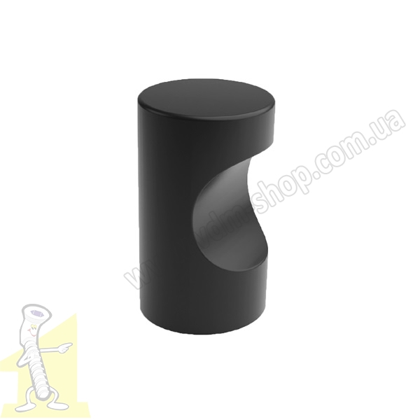 Ручка кнопка Ф.411.107  Матова Чорна