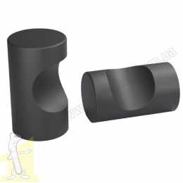 Ручка кнопка Ф.411.107  Матова Чорна. Фото 2