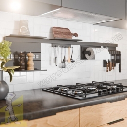 RE-570 D-1500 P2 Релінг настінний Профіль чорний. Фото 3