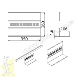 RE-572 P2 Полка нижня чорна. Фото 2