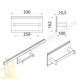 RE-573 P2 Тримач для паперового рушника чорний. Фото 2