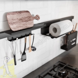 RE-575 P2 Вішак для кухонних приборів чорний. Фото 3