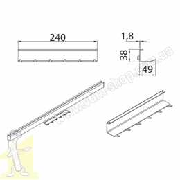 RE-575 P2 Вішак для кухонних приборів чорний. Фото 2