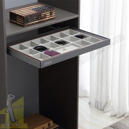 Органайзер повний висув з плавним дотягом WB-665-800 P35 SYMPHONY антрацит. Фото 2