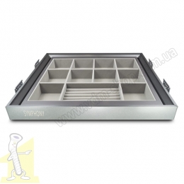 Органайзер повний висув з плавним дотягом WB-665-800 P35 SYMPHONY антрацит. Фото 4