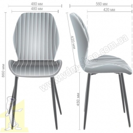 Стiлець Lily чорний / вельвет чорний. Фото 5