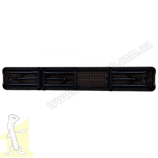 Лавка розкладна Jilly пластик під дерево коричнева. Фото 4