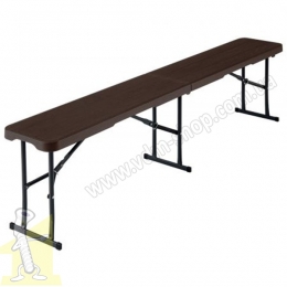 Лавка розкладна Jilly пластик під дерево коричнева