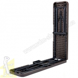 Лавка розкладна Jilly пластик під дерево коричнева. Фото 5