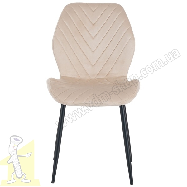 Стілець Daisy чорний / вельвет бежевий
