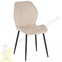 Стілець Daisy чорний / вельвет бежевий. Фото 2