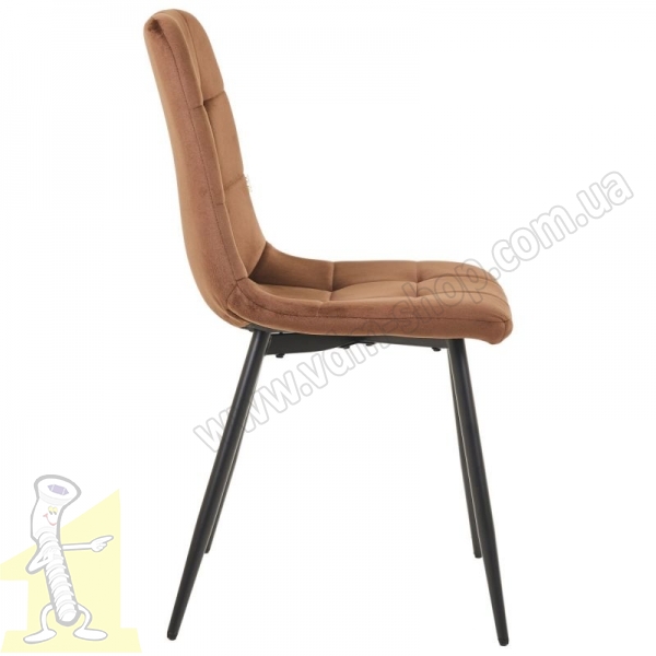 Стілець Cherry чорний / вельвет кавовий. Фото 2