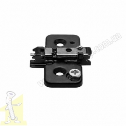 Опорна планка Clip 173Н7100 під шурупи, 0 мм, РВ: ексцентрик  Чорний Онікс