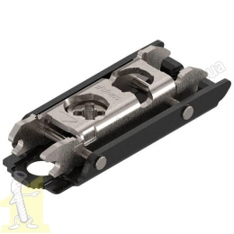 175H3100 Опорна планка Clip пряма (20/32 мм) 0 мм під шурупи  Чорний Онікс