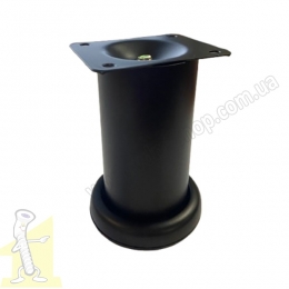 Ніжка нерегульована H=100mm, D=50mm Чорна. Фото 2