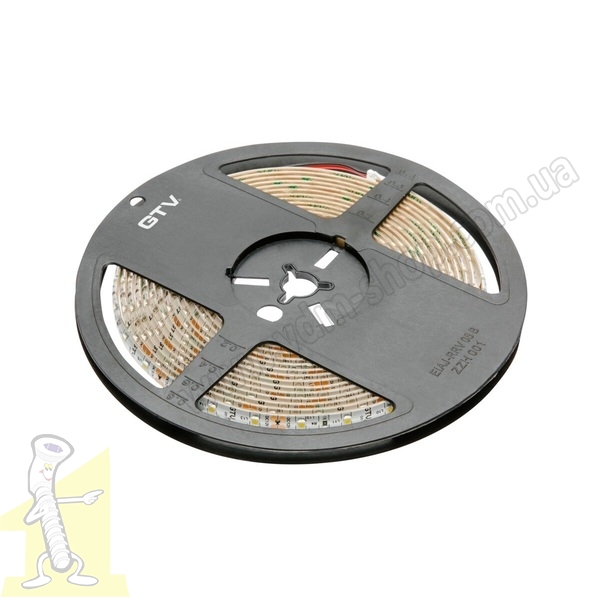 Стрічка LED GTV LD-3528-300-60-NE4 24W ,8мм , водостійка, рулон 5 м LD-3528-300-65-NE4