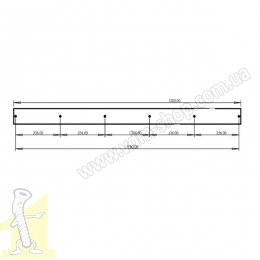 Ручка профiльна  UA 06R/1180 G6  Алюміній. Фото 3