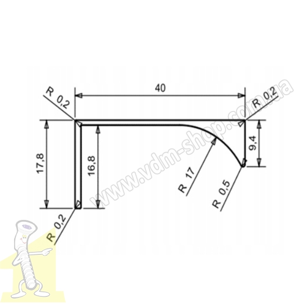 Ручка профiльна  UA 06R/1180 BM  Матова Чорна. Фото 2