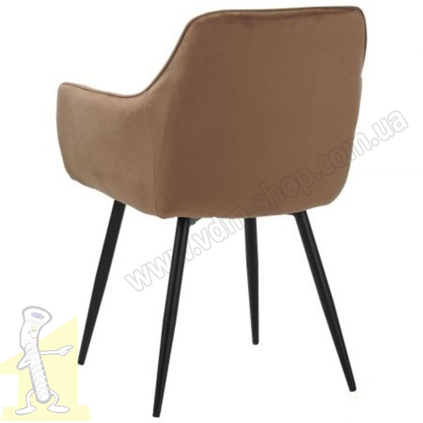Крісло Liana чорний / вельвет кавовий. Фото 5