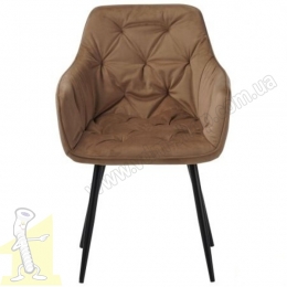 Крісло Liana чорний / вельвет кавовий. Фото 2