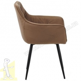 Крісло Liana чорний / вельвет кавовий. Фото 3