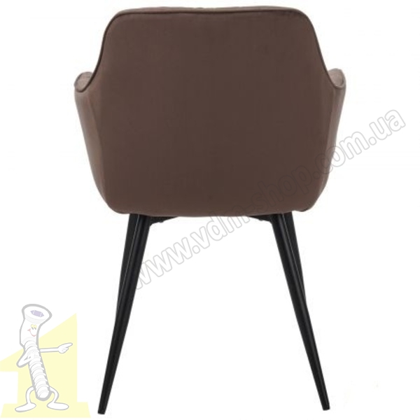 Крісло Liana чорний / вельвет коричневий. Фото 4