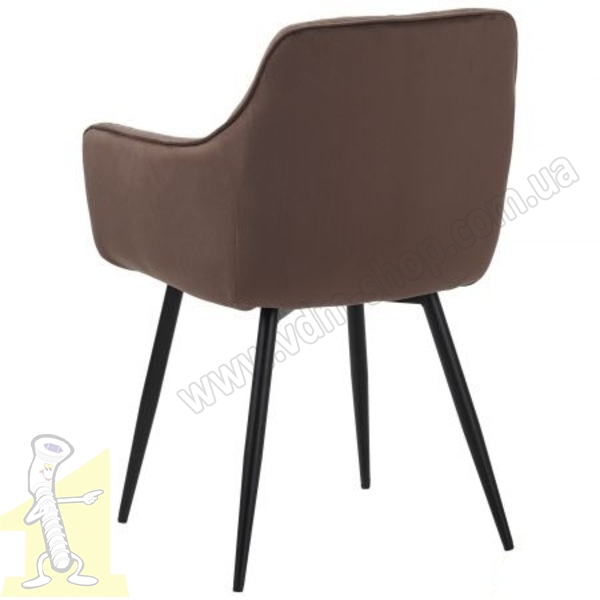Крісло Liana чорний / вельвет коричневий. Фото 5