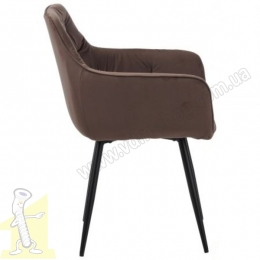 Крісло Liana чорний / вельвет коричневий. Фото 3