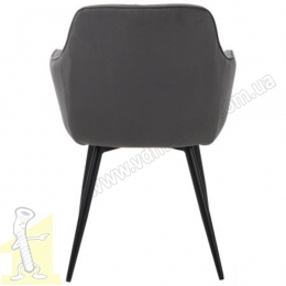 Крісло Liana чорний / вельвет темно-сірий. Фото 4