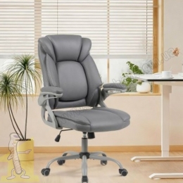 Крісло керівника West тканина сіра. Фото 7