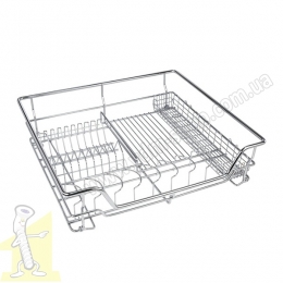 Сушка для посуду фасад 800 висувна з дотягувачем GIFF хром (1 полку i 1 пiддон)