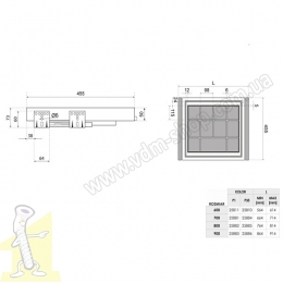 Органайзер повний висув з плавним дотягом WB-665-900 P35 SYMPHONY антрацит. Фото 4