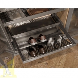 Корзина для взуття повний висув з плавним дотягом WB-672-800 P35 антрацит. Фото 2